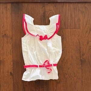 Gymboree White Sleeveless Shirt